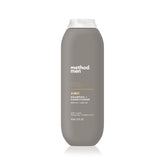 Method Men 2in1 cedar-cypress bottle front shows quick cleansing and conditioning