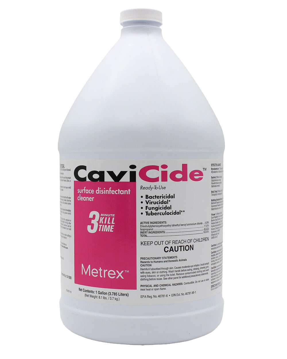 Metrex CaviCide bottle pour for fast surface disinfection in clinical settings.