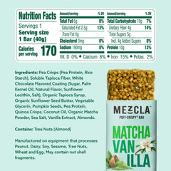 Mezcla Matcha Vanilla bar front view showcases bold flavor for energizing breaks.