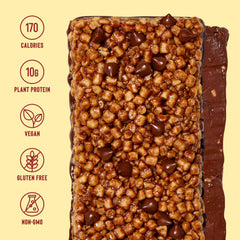 Mezcla Puff-Crispy Bar flavor shot with almond butter and chocolate.