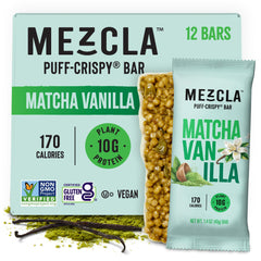 Mezcla Puff-Crispy texture closeup highlights a light crunch for on-the-go snacking.