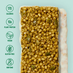 Mezcla Pumpkin seeds and sea salt detail highlights crunchy texture.