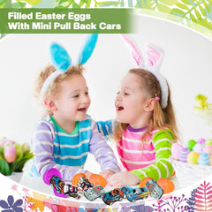 MEZHOBBY mini alloy pull-back vehicles inside eggs provide interactive fun