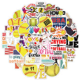 MFUXU softball stickers for water bottle with long-lasting color.