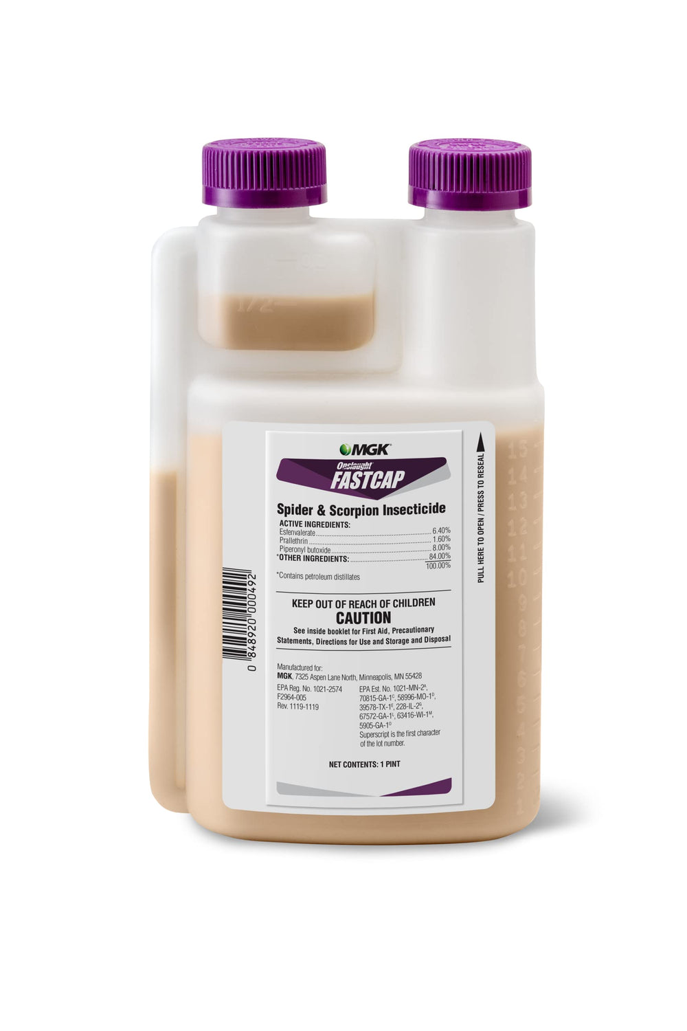 MGK Onslaught FastCap spider and scorpion insecticide bottle for quick indoor-outdoor pest control