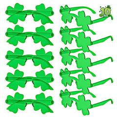 MGparty shamrock sunglasses pack with vivid green clover frames for festive photos