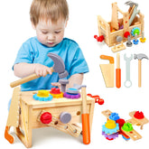 Mgtfbg Kids Tool Set wooden box for organized play and storage