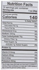 Mi Nina tortilla chips packaging front highlights 12 oz bag, great for dipping.