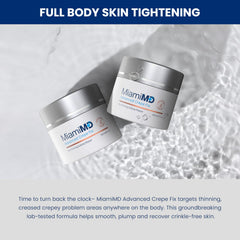Graphic highlighting Ribose Beauty Sugar and natural oils in MiamiMD Crepe Fix.