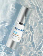 Texture close-up of MiamiMD serum reveals a light, silky finish.