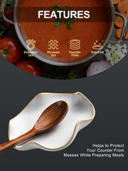 Miamolo ceramic spoon rest keeps kitchen counter clean and organized.
