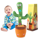MIAODAM Dancing Cactus Toy dancing with colorful lights for toddlers.