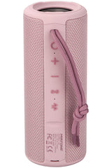 MIATONE Boombox pink front view with rugged grip for outdoor use.