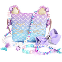 Mibasies cat purse front design with eyelash detail for stylish pretend play