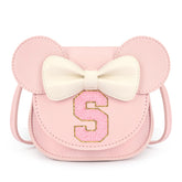 Mibasies pink toddler purse with letter S for everyday carry and style