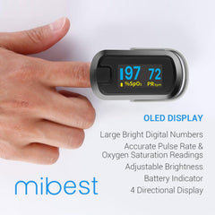 Mibest OLED oximeter display modes illustrate versatile screens for easy readings