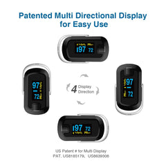 Mibest OLED oximeter SpO2 reading visible on screen for quick checks