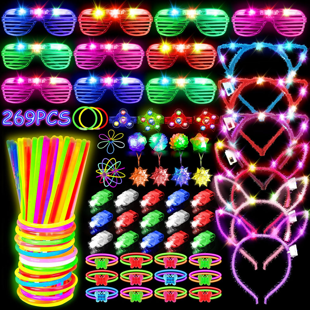 MIBOTE LED glow glasses illuminate parties with bright, kid-friendly lighting.