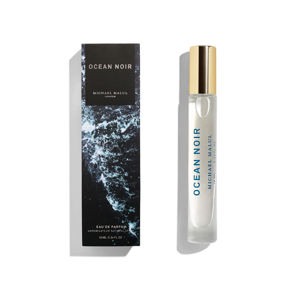 Michael Malul Ocean Noir bottle front view for a masculine, sleek design
