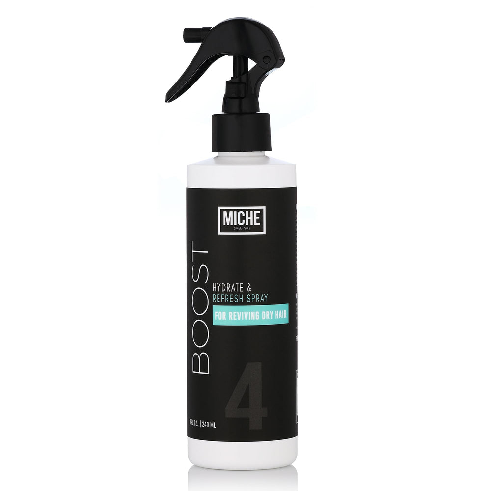 Miche Beauty Hydrate & Refresh spray bottle for on-the-go hydration.
