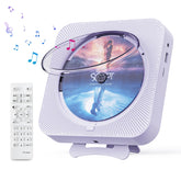micocious portable CD player front view in purple for compact home listening.