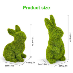 MicoSim moss bunny standing small adds outdoor flair to shelves.