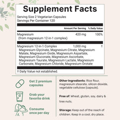 Micro Ingredients magnesium capsules close-up showing multiple forms for absorption