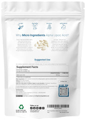 600 mg Alpha Lipoic Acid per serving with MCT oil for absorption