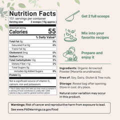 Micro Ingredients Arrowroot Powder finely ground texture ideal for gluten-free baking.