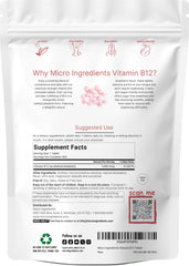 Micro Ingredients B12 chewable tablets display methylcobalamin for metabolism support.