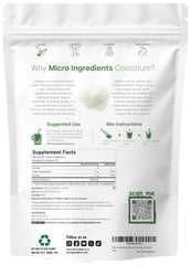 Micro Ingredients scoop included for precise colostrum measurement and consistent servings.