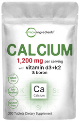 Micro Ingredients calcium with D3 and K2 bisected coated tablet designed for easier swallowing