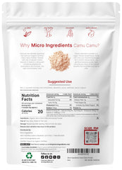 Camu Camu powder scoop ready to boost shakes and desserts