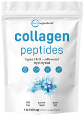 Micro Ingredients collagen powder 1lb bottle ready for daily use.