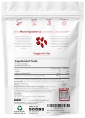 Micro Ingredients cranberry softgels closeup showing easy to swallow capsules