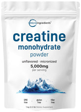 Micro Ingredients Creatine Monohydrate powder jar ready to fuel workouts