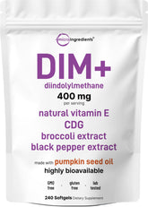 Micro Ingredients DIM+ bottle with 240 softgels for daily wellness