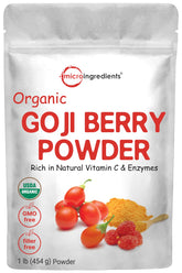 Micro Ingredients Goji Powder 16oz pack for smoothies and energy boost.