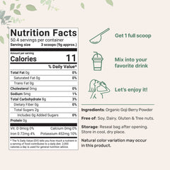 Micro Ingredients Goji Powder scoop for precise servings.