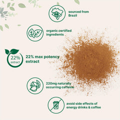 Micro Ingredients Guarana Powder in shaker demonstrates convenient mix for a caffeine boost.