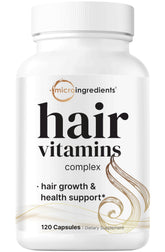 Micro Ingredients Hair Growth Vitamins bottle on counter for daily use