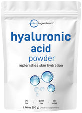 Micro Ingredients Hyaluronic Acid Serum Powder bottle pour for easy dosing and hydration