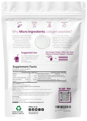 Micro Ingredients hydrolyzed collagen types I–X with scoop ready to mix.