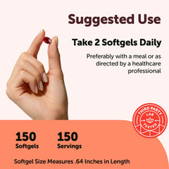 Krill Oil capsules pouring into a glass for convenient daily use