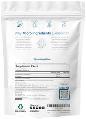 Micro Ingredients L-Arginine 1600mg coated tablets designed for smooth swallowing