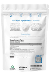 Micro Ingredients L-Theanine powder with scoop included for precise measurement.