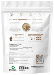 Micro Ingredients Lion's Mane powder scoop for easy serving