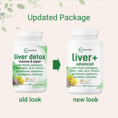 Micro Ingredients Liver Advanced+ nutrition panel highlights core ingredients