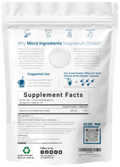 Micro Ingredients Magnesium Citrate Powder scoop for convenient daily dosing