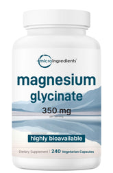 Micro Ingredients Magnesium Glycinate bottle highlighting high bioavailability